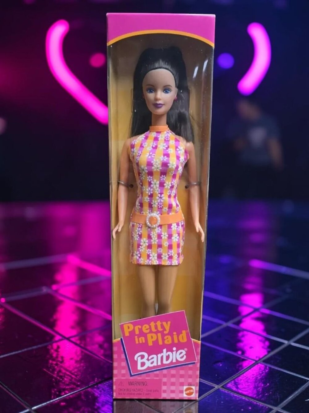 Pretty In Plaid Barbie Brunette Doll 1998